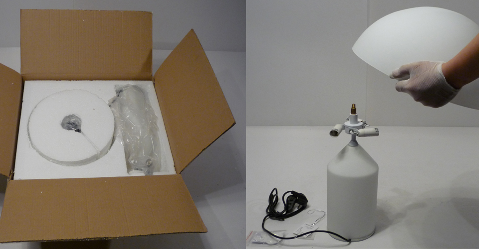 现代经典灯饰|台灯|办公家具|oluce Atollo Table lamp 蘑菇现代玻璃台灯